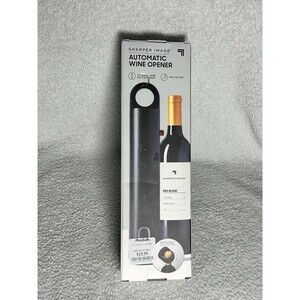 Sharper Image Wine Bottle Opener Black Automatic Universal Removable Foil Cutter